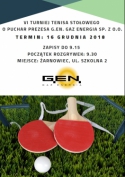 VI Turniej Tenisa Stołowego o Puchar Prezesa G.EN. GAZ Energia